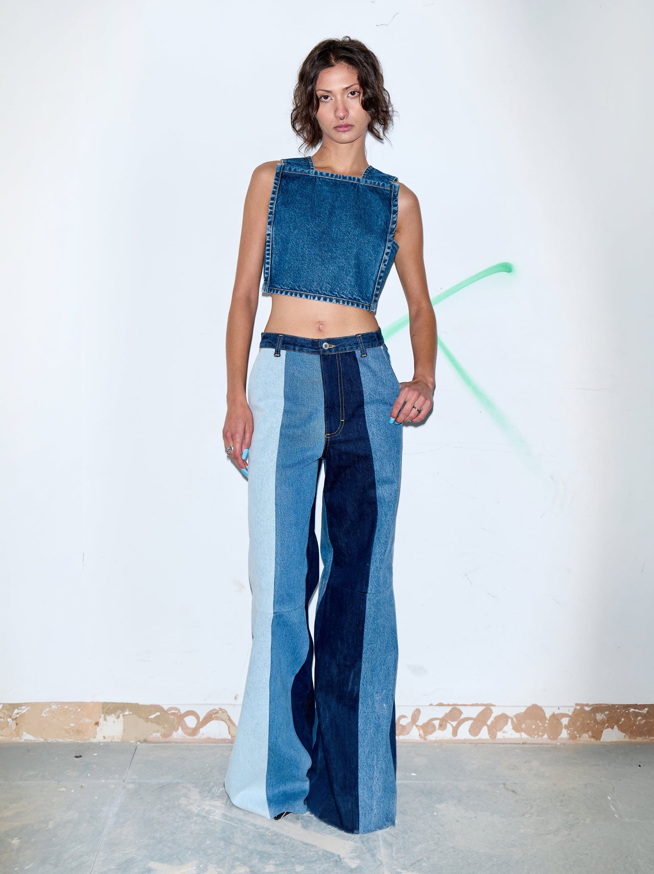 Джинси Reworked Striped Flared Jeans