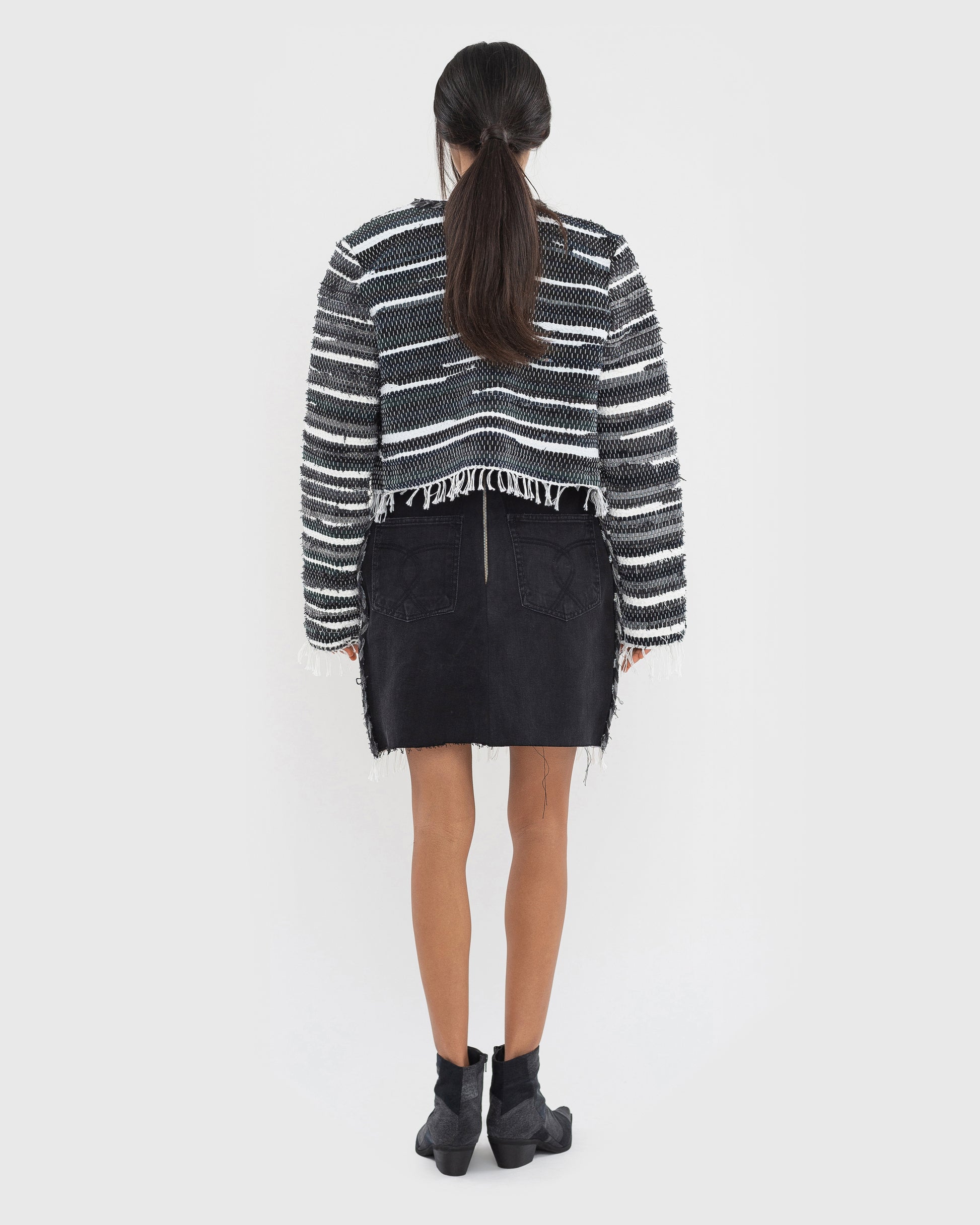 Buy Zero-Waste Jacket in Rug Technique – Outerwear by Ksenia Schnaider | Ethical & Sustainable Fashion