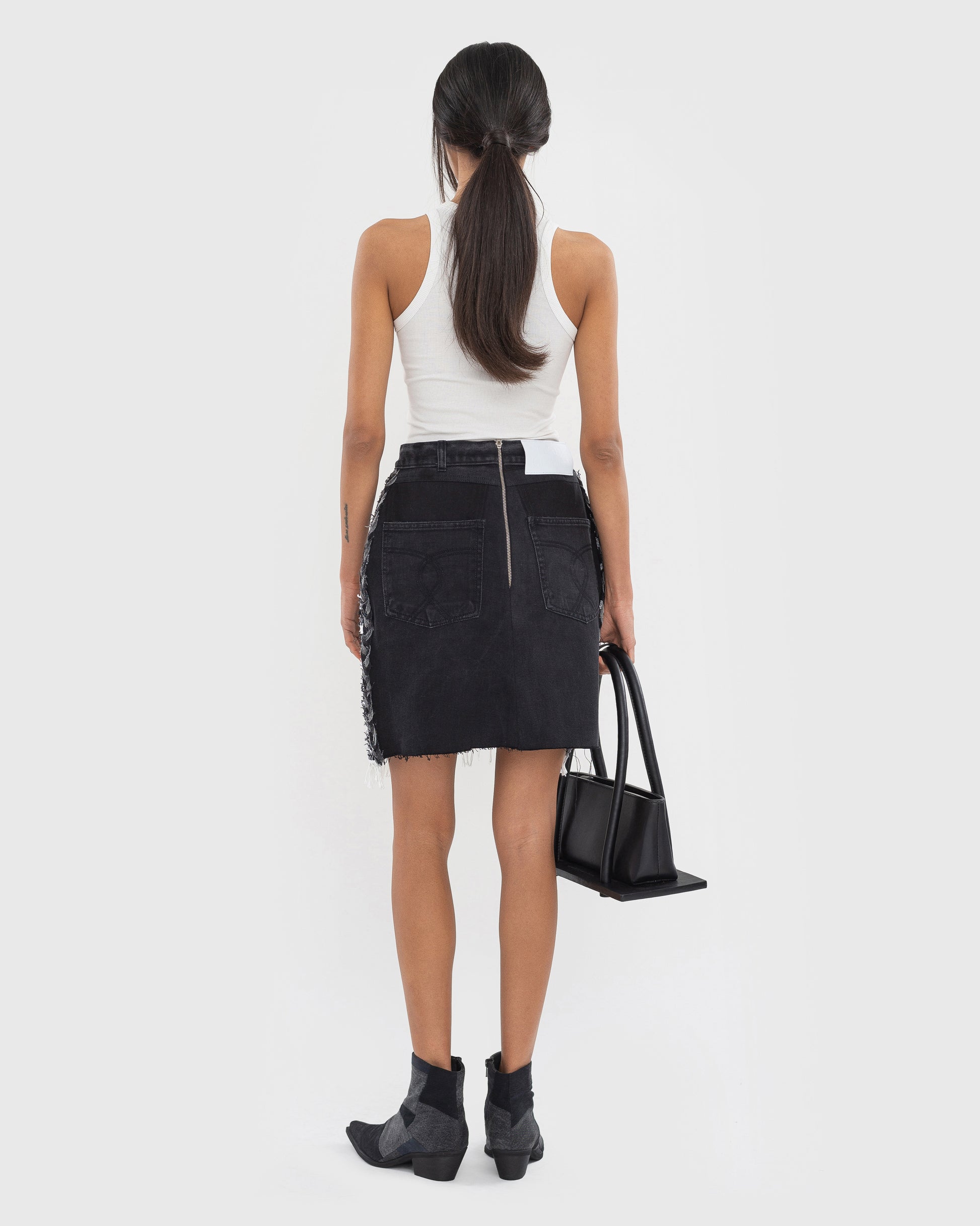 Buy Zero-Waste Skirt in Rug Technique – Bottoms by Ksenia Schnaider | Ethical & Sustainable Fashion