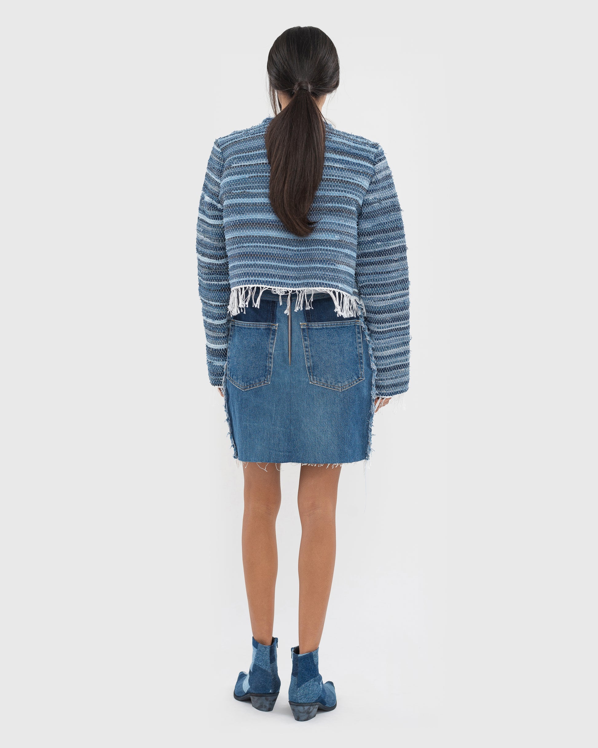 Buy Zero-Waste Jacket in Rug Technique – Outerwear by Ksenia Schnaider | Ethical & Sustainable Fashion