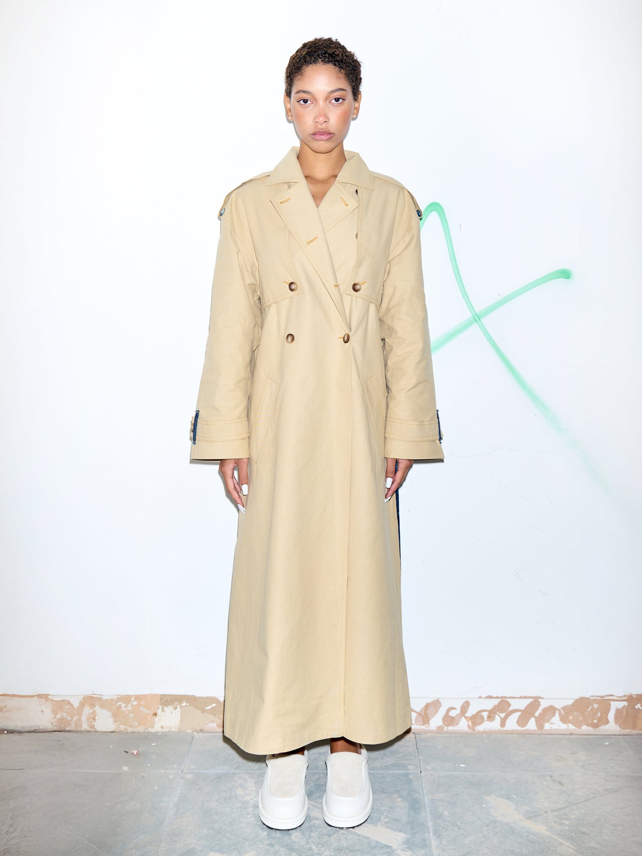 Тренч Reworked Trench with Back Jeans Detail