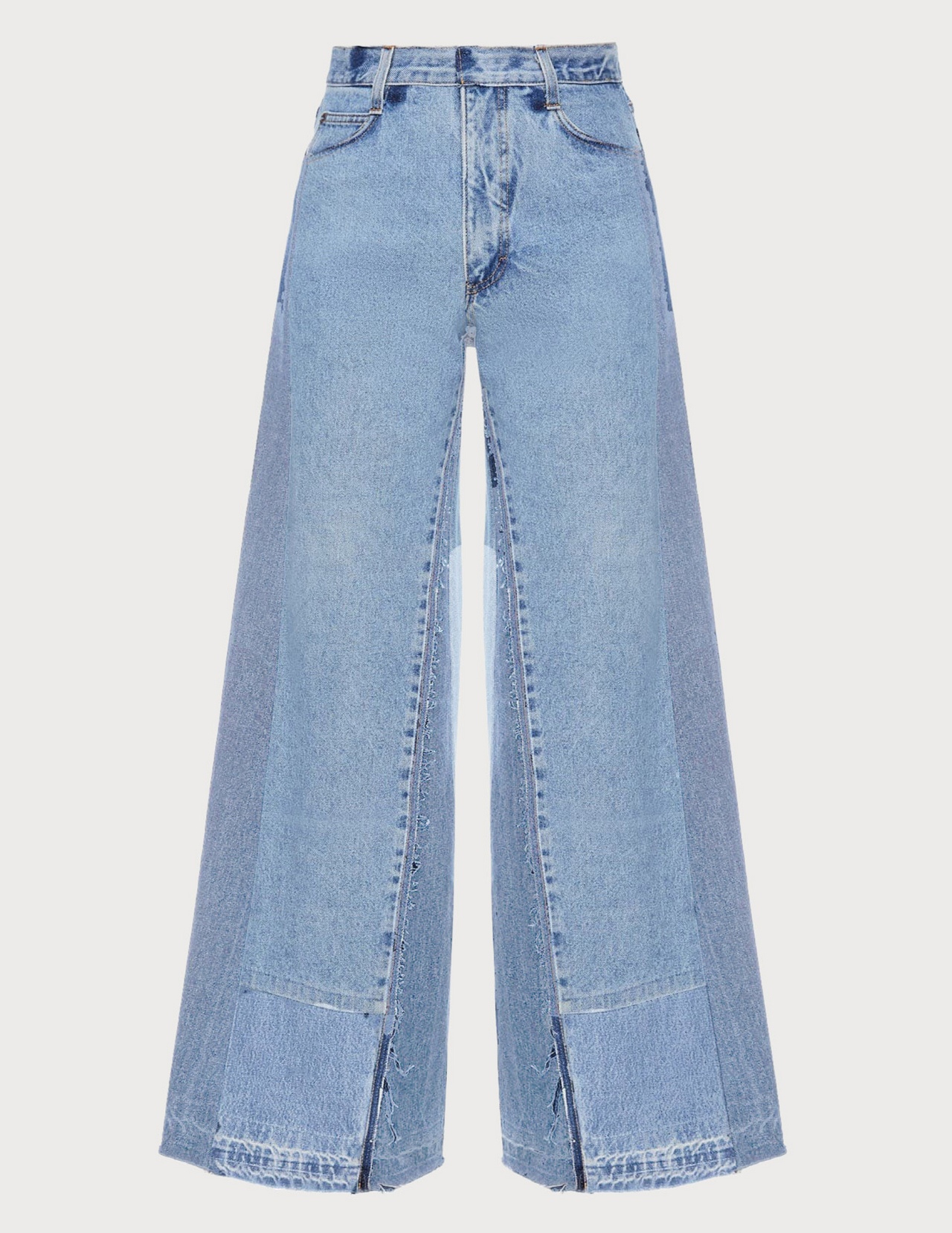 Buy Reworked Patchwork Wide Jeans – Bottoms by Ksenia Schnaider | Ethical & Sustainable Fashion