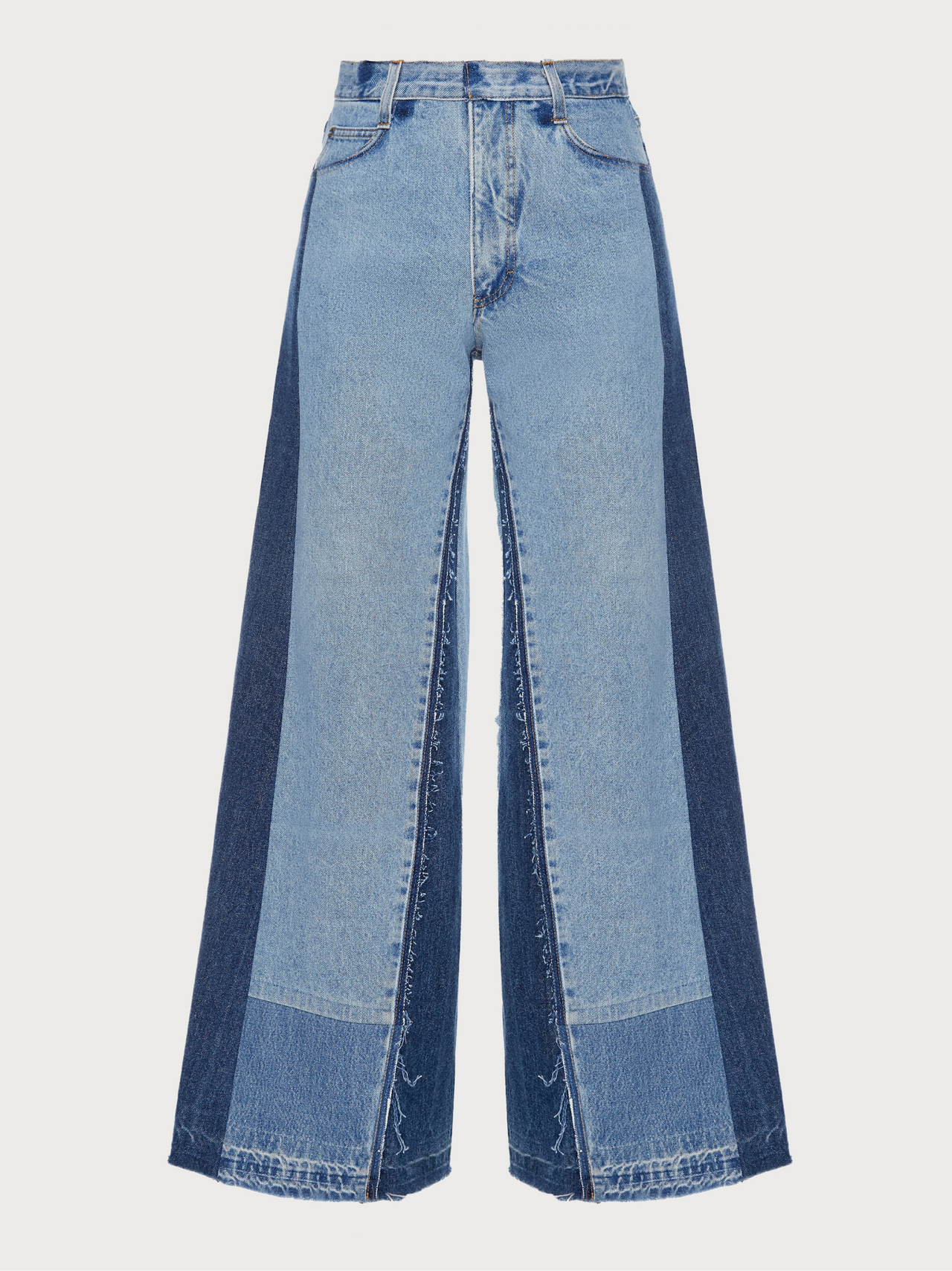 Buy Reworked Patchwork Wide Jeans – Bottoms by Ksenia Schnaider | Ethical & Sustainable Fashion
