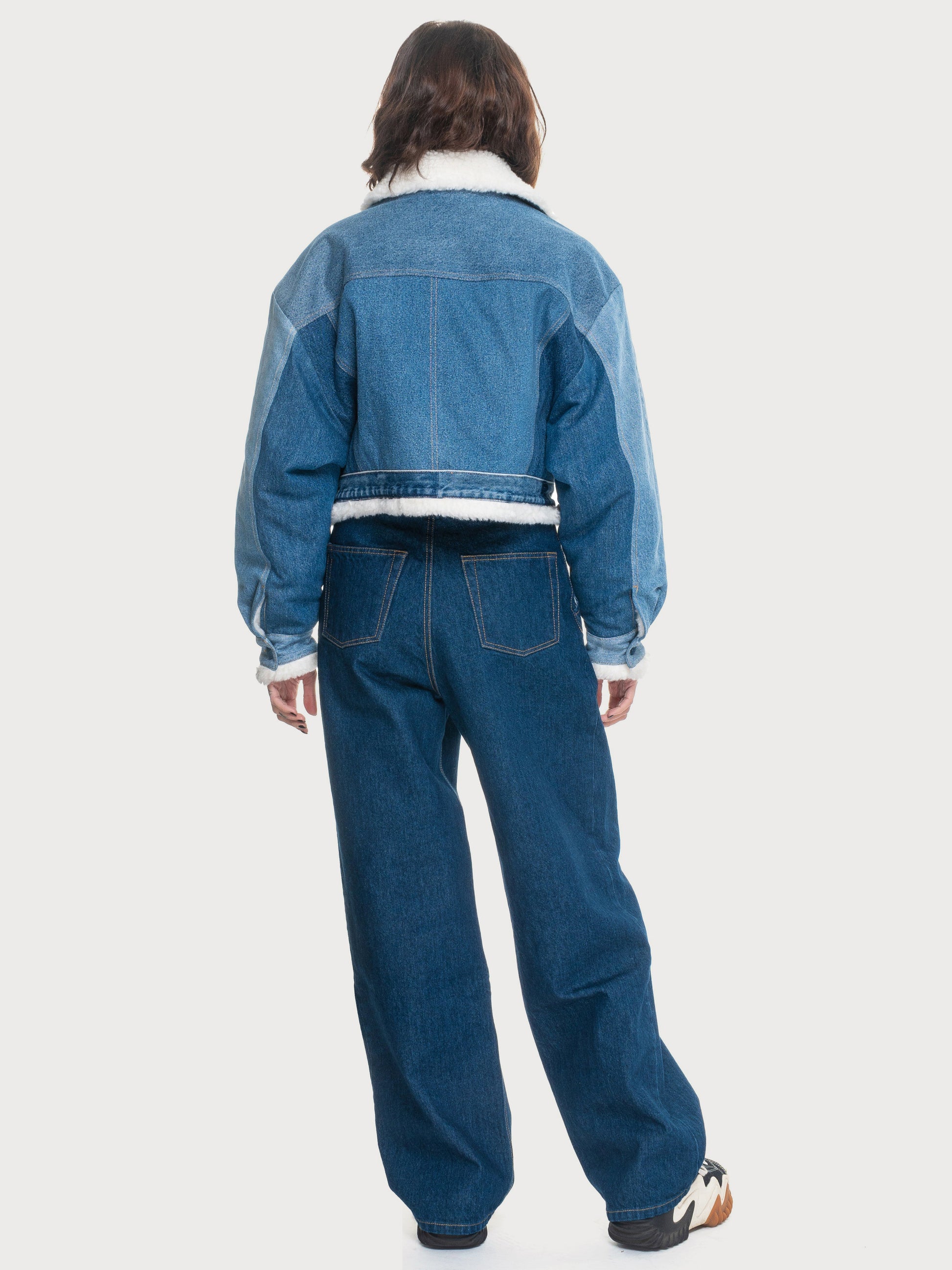 Buy Reworked Denim Winter Jacket – Outerwear by Ksenia Schnaider | Ethical & Sustainable Fashion