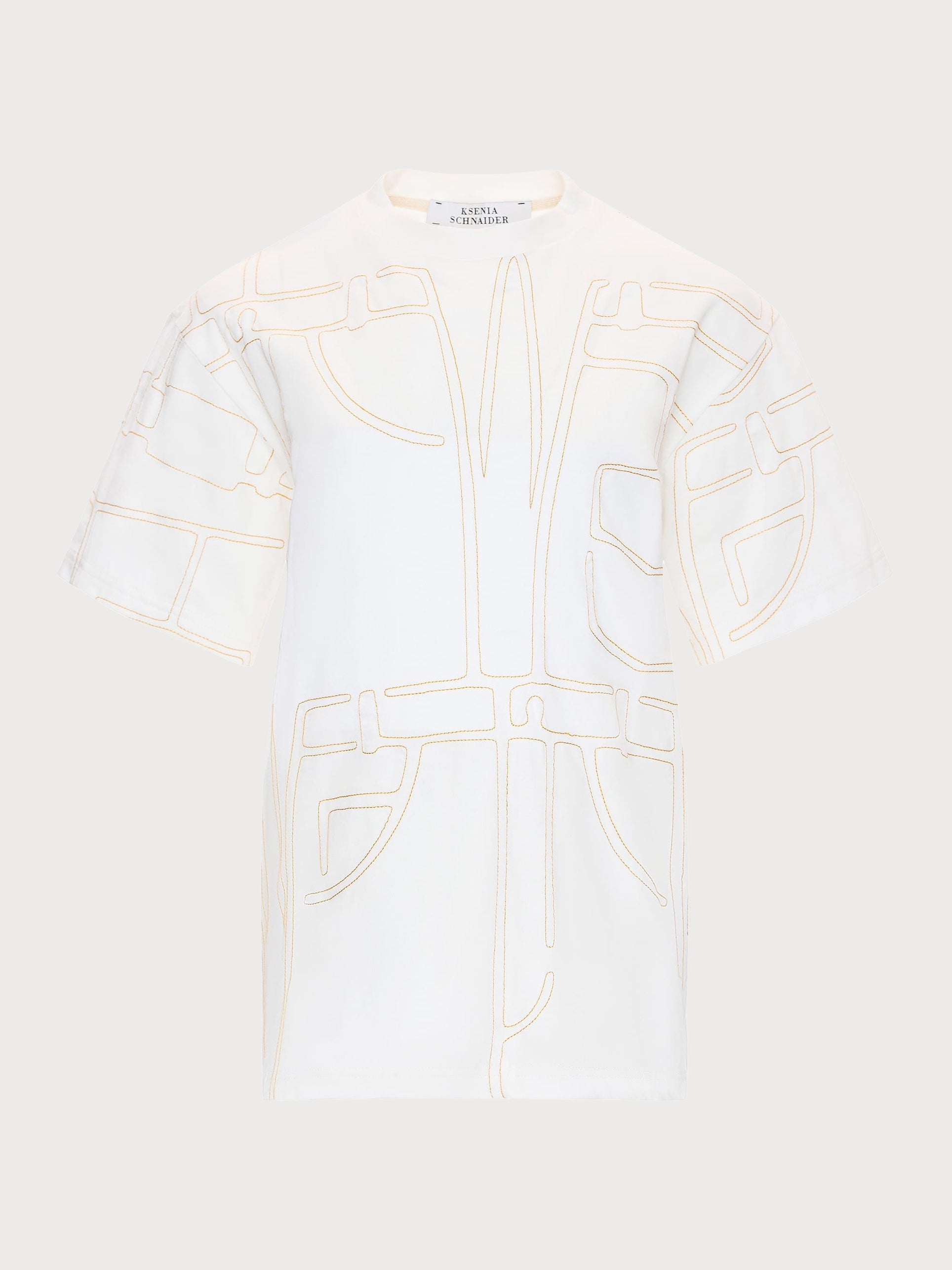 Buy Denim Stitch T-Shirt – Tops by Ksenia Schnaider | Ethical & Sustainable Fashion