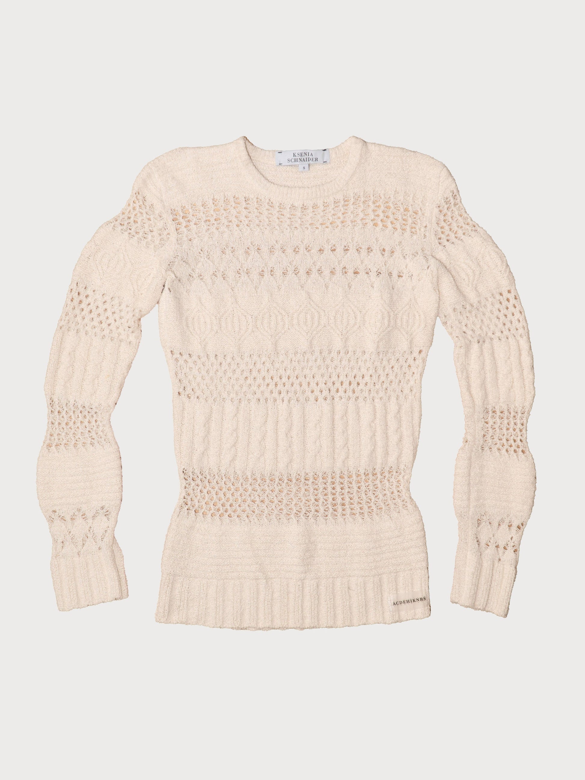 Buy Crochet Cotton Sweater – Tops by Ksenia Schnaider | Ethical & Sustainable Fashion