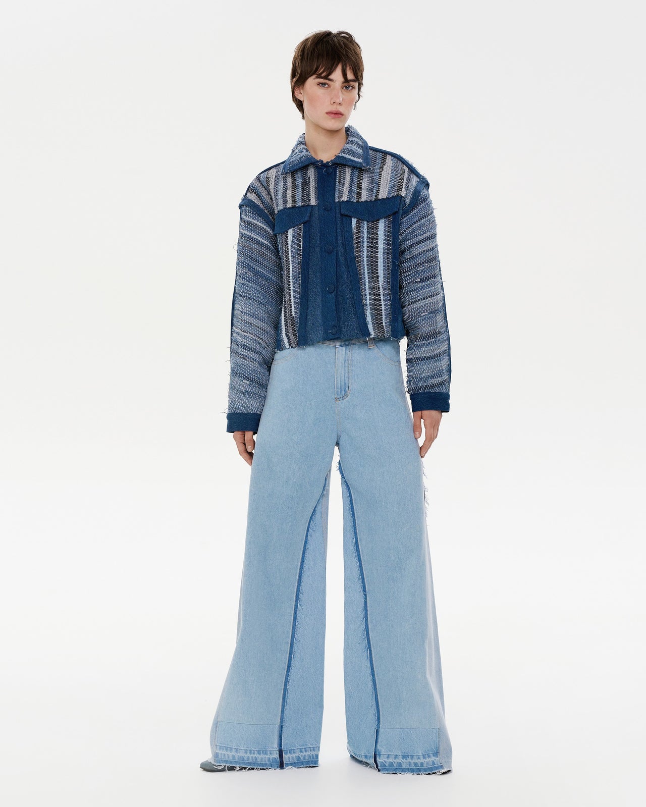 Buy Zero-Waste Denim Jacket – Outerwear by Ksenia Schnaider | Ethical & Sustainable Fashion