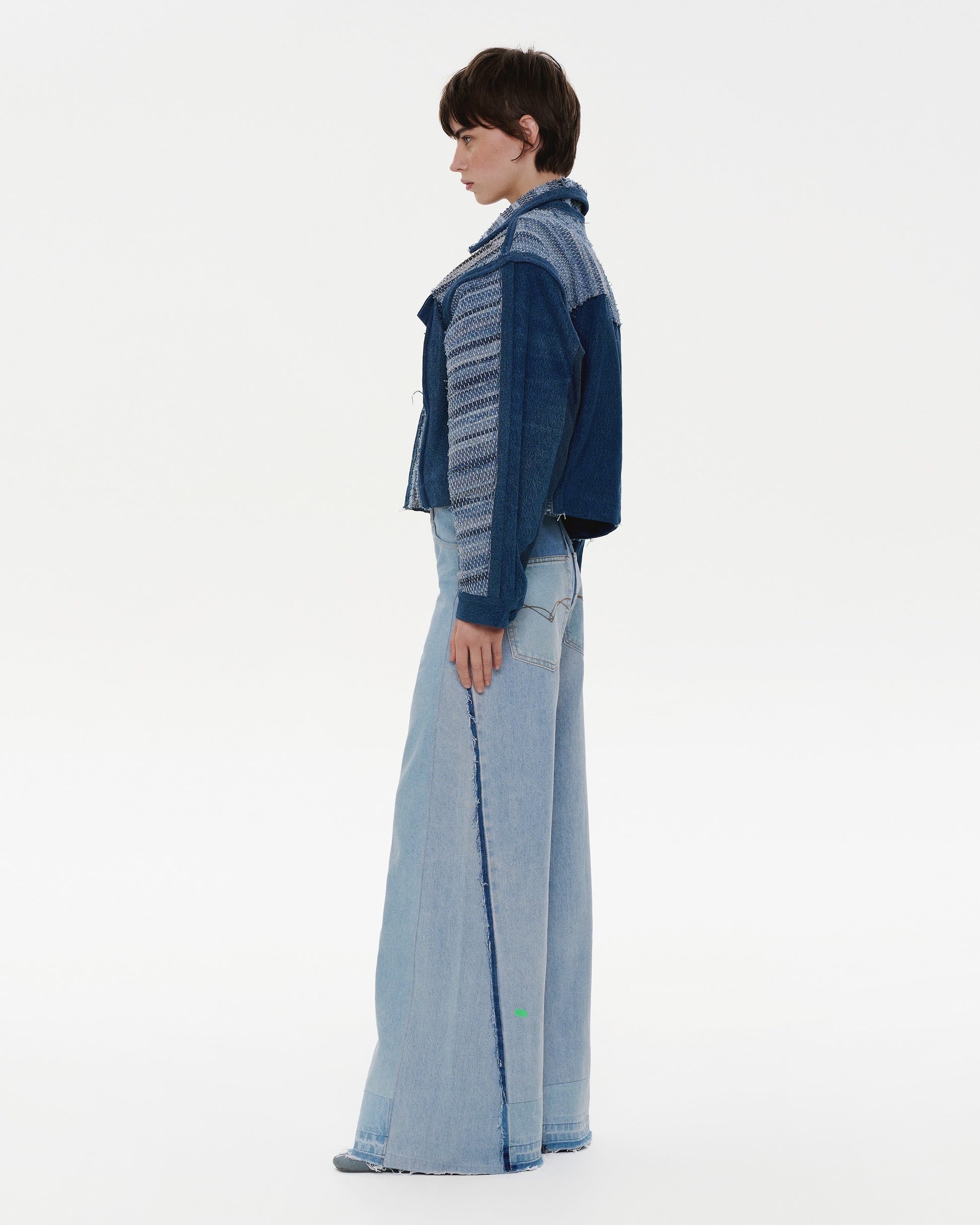 Buy Zero-Waste Denim Jacket – Outerwear by Ksenia Schnaider | Ethical & Sustainable Fashion