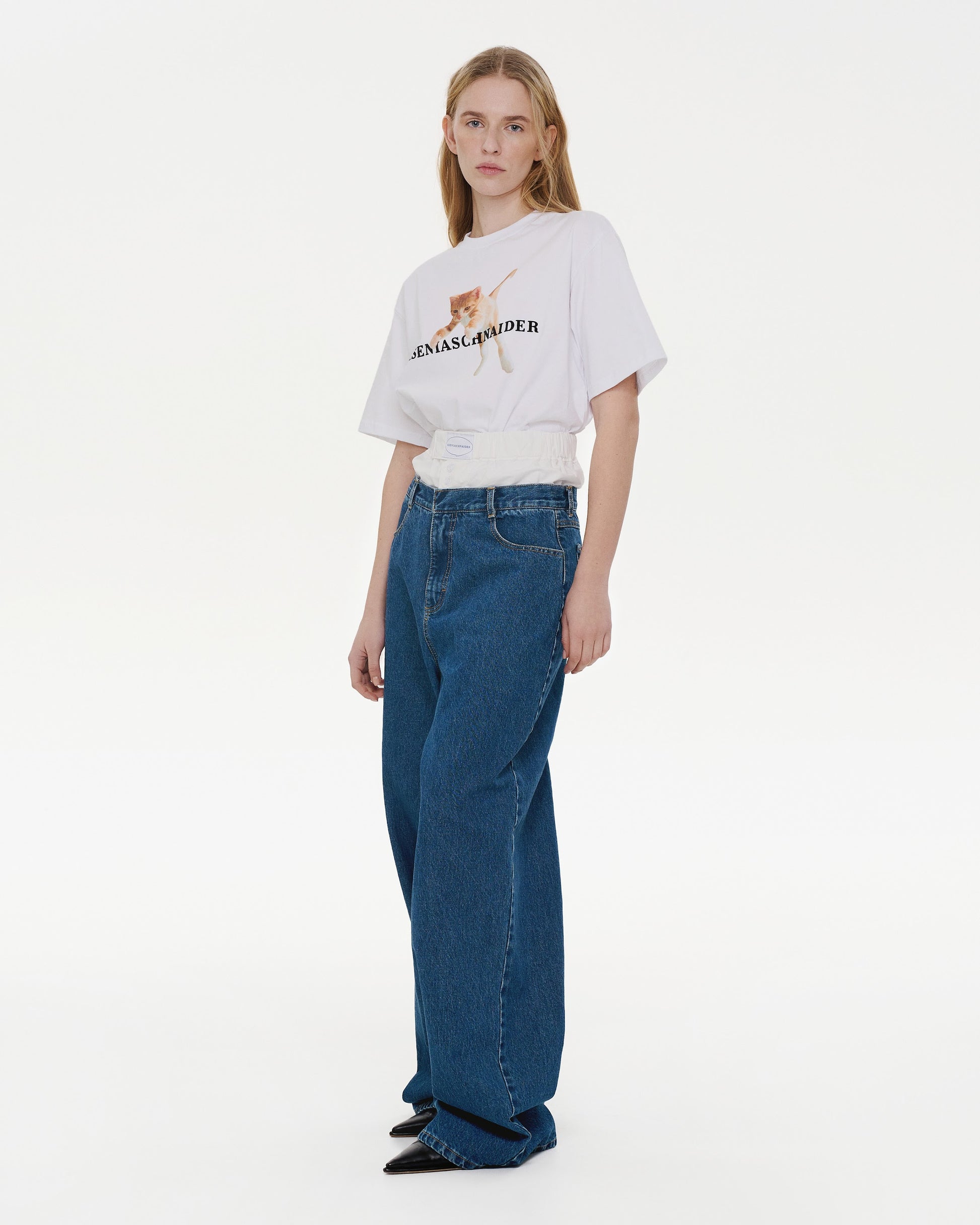 Buy 2 in 1 Boxer Jeans – Bottoms by Ksenia Schnaider | Ethical & Sustainable Fashion