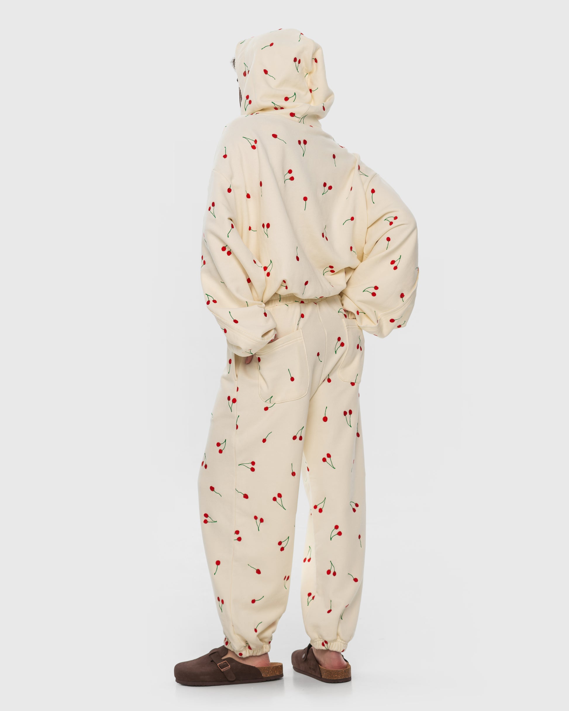 Buy Joggers with Embroidered Cherries – Bottoms by Ksenia Schnaider | Ethical & Sustainable Fashion