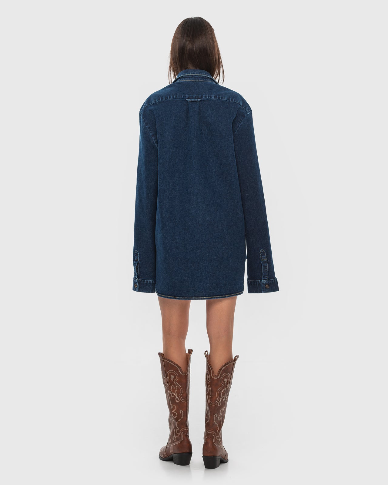 Buy Denim Shirt «KS TEAM» – by Ksenia Schnaider | Ethical & Sustainable Fashion