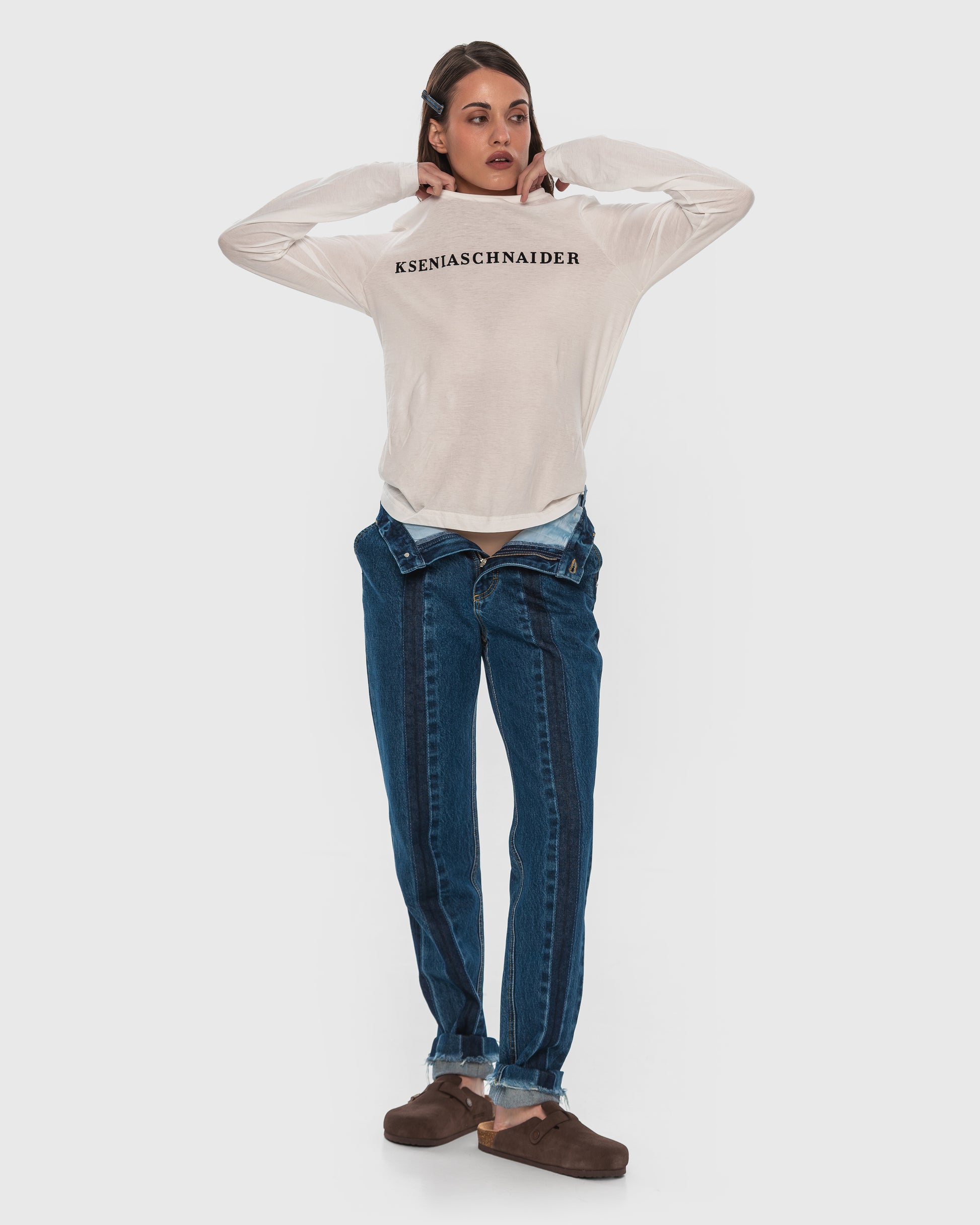 Buy Logo Longsleeve – Tops by Ksenia Schnaider | Ethical & Sustainable Fashion