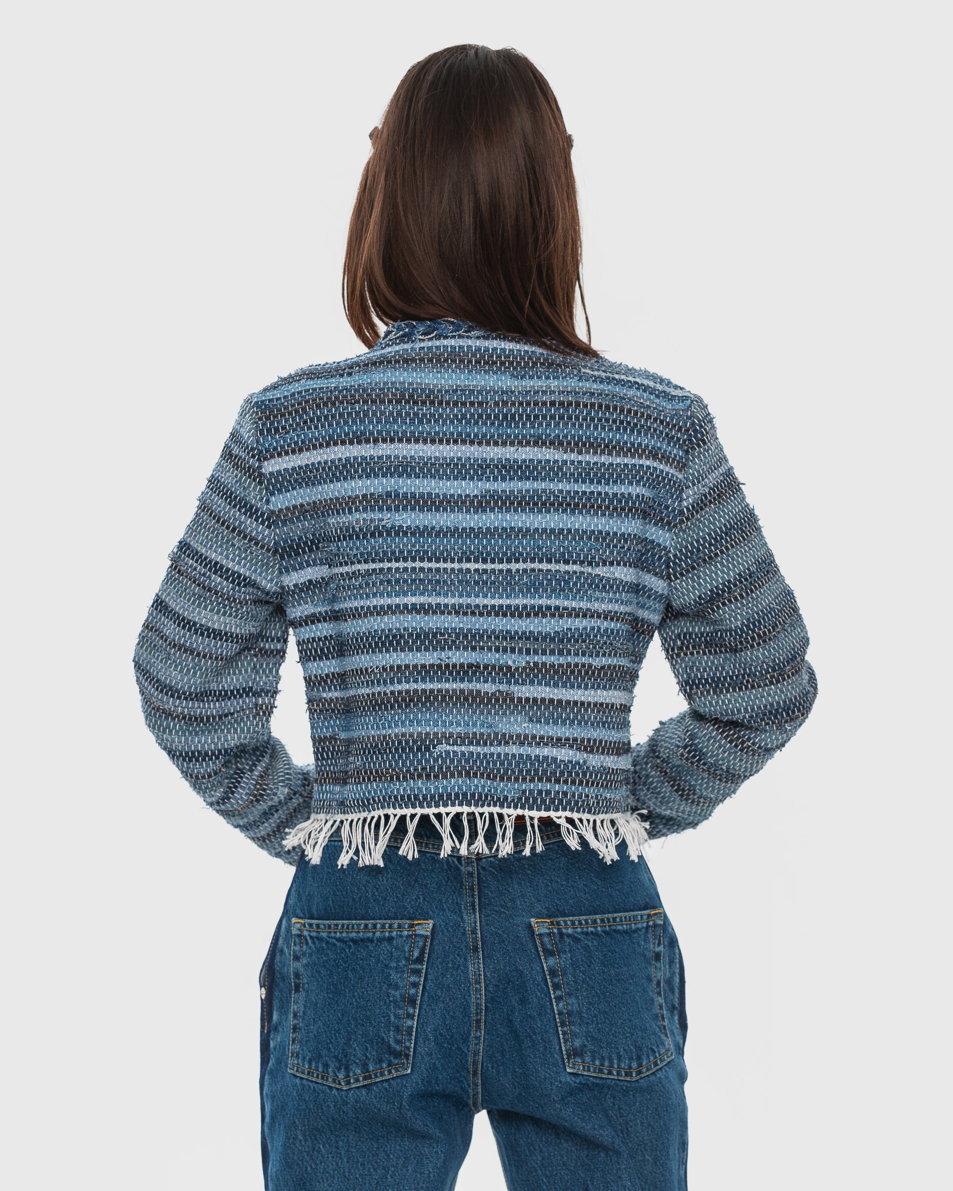 Buy Zero-Waste Jacket in Rug Technique – Outerwear by Ksenia Schnaider | Ethical & Sustainable Fashion