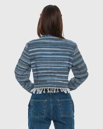 Buy Zero-Waste Jacket in Rug Technique – Outerwear by Ksenia Schnaider | Ethical & Sustainable Fashion