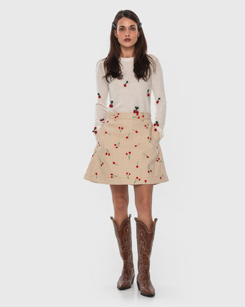 Buy Knitted Cherry Longsleeve – Tops by Ksenia Schnaider | Ethical & Sustainable Fashion