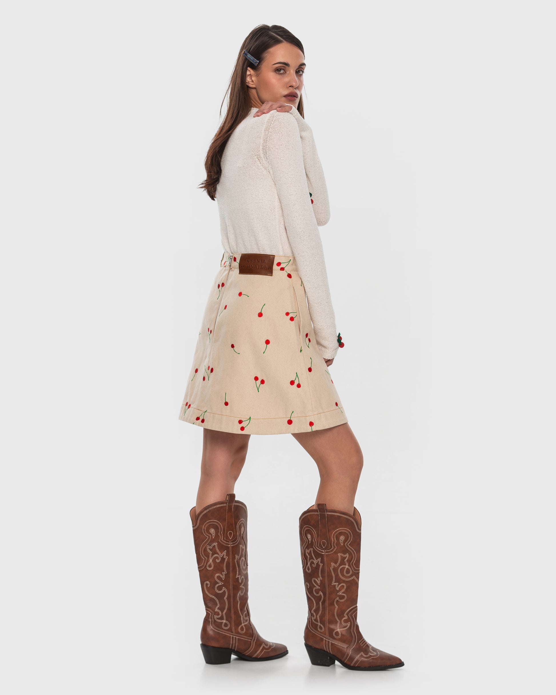 Buy Knitted Cherry Longsleeve – Tops by Ksenia Schnaider | Ethical & Sustainable Fashion