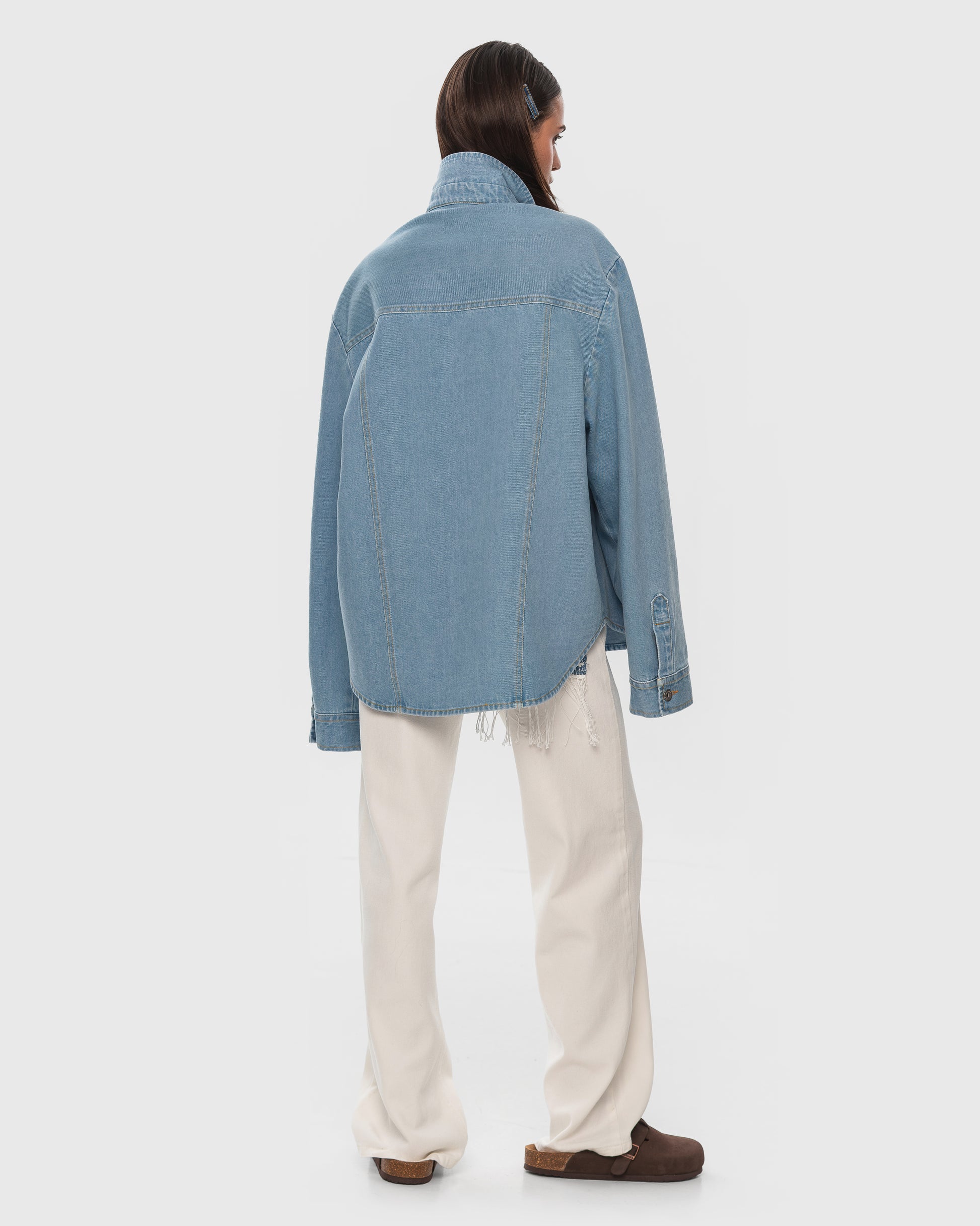 Buy Facing Denim Shirt – Tops by Ksenia Schnaider | Ethical & Sustainable Fashion