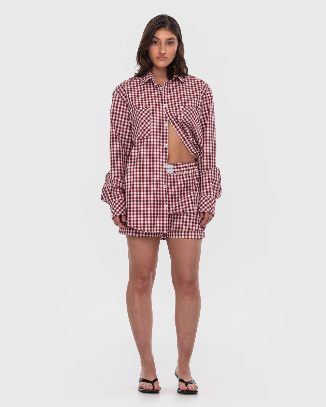 Buy Checkered Shorts – Bottoms by Ksenia Schnaider | Ethical & Sustainable Fashion