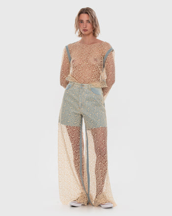 Buy Moss Crochet Pants – Bottoms by Ksenia Schnaider | Ethical & Sustainable Fashion