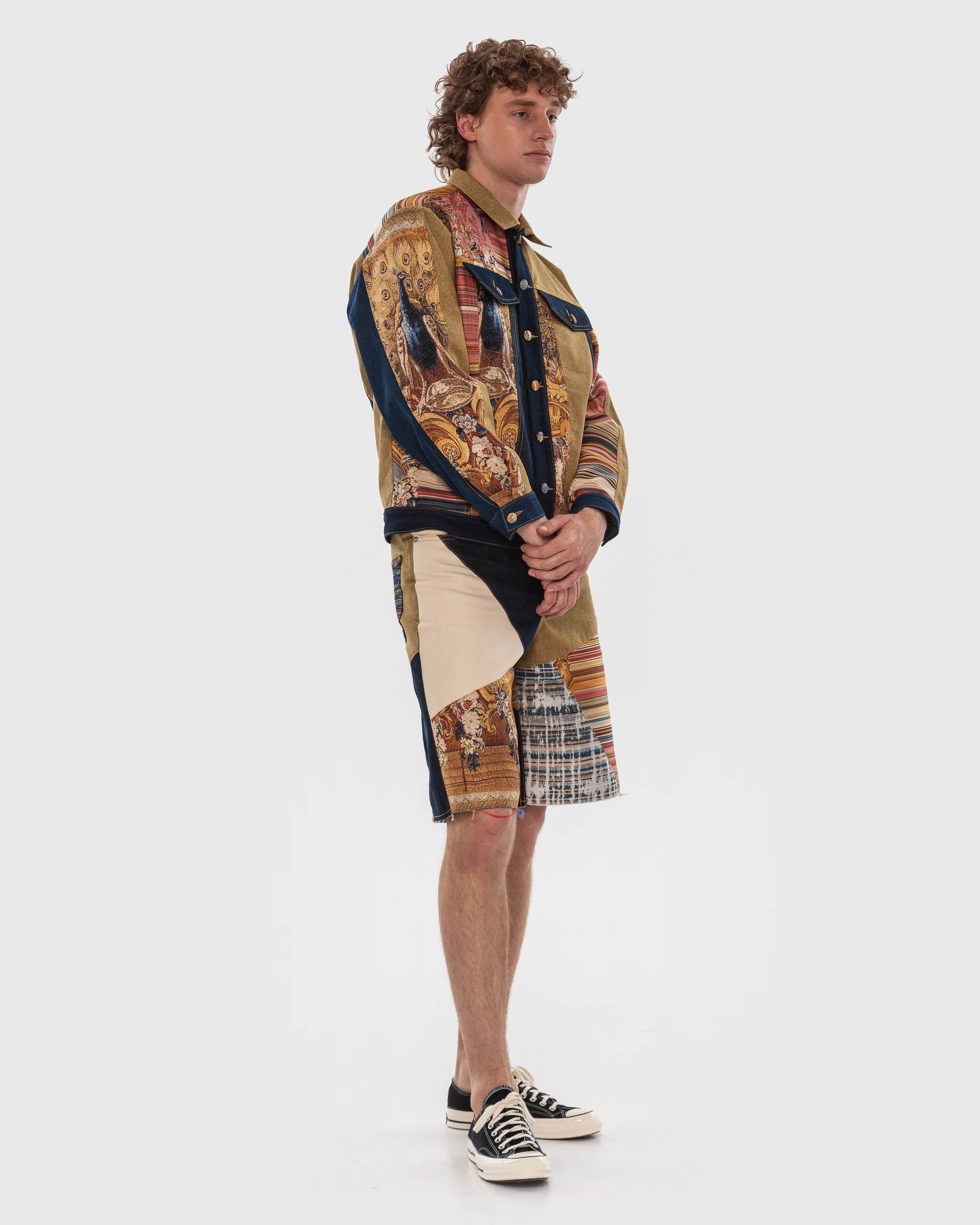 Tapestry Patchwork Denim Jacket - KSENIASCHNAIDER