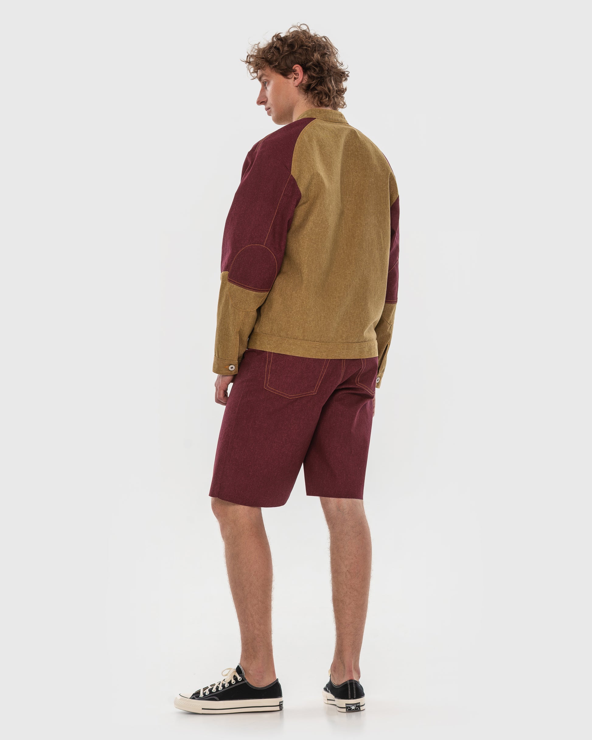 Buy Denim Colorblock Jacket – Outerwear by Ksenia Schnaider | Ethical & Sustainable Fashion