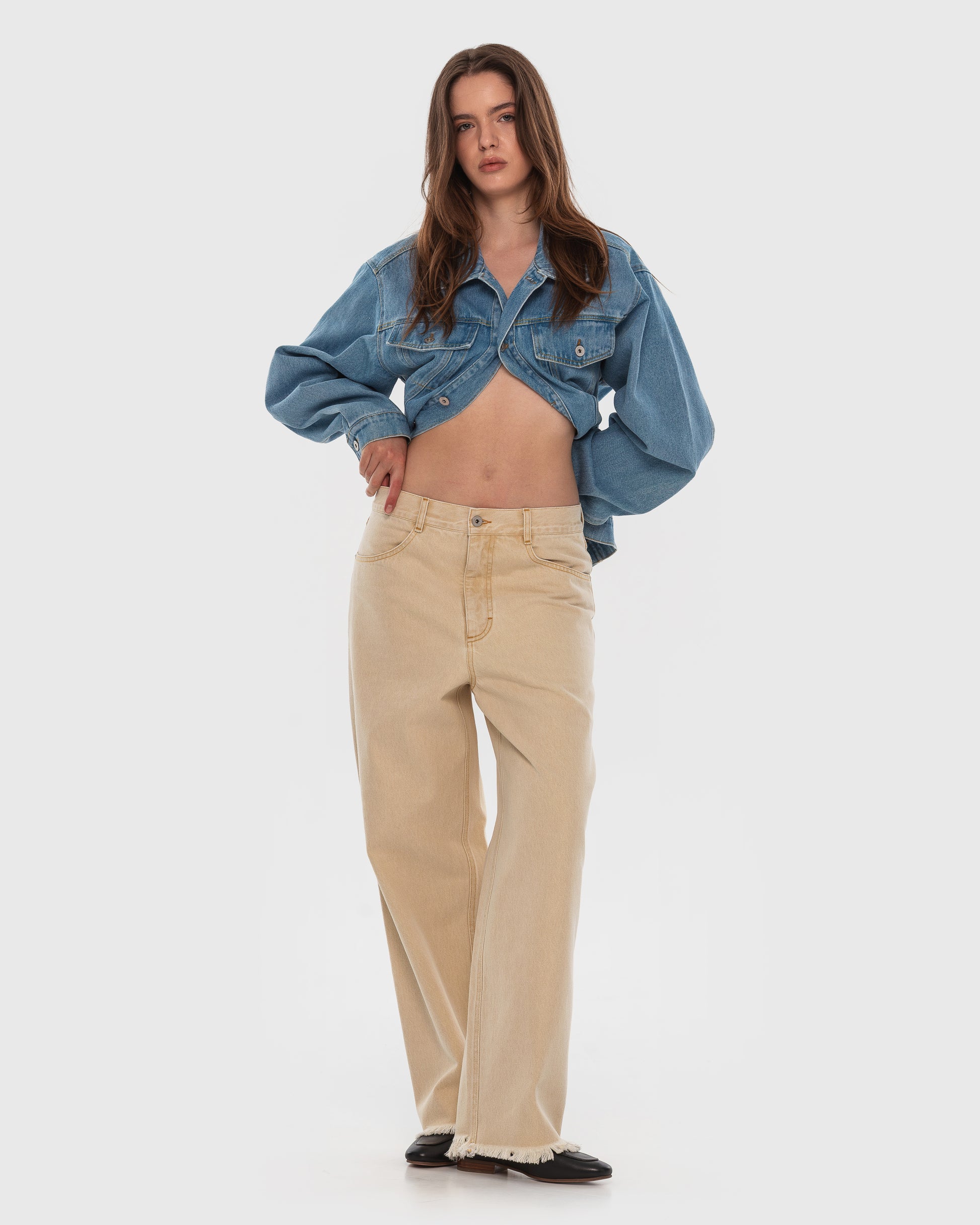 Buy Brandless Dirty Wash Jeans – Bottoms by Ksenia Schnaider | Ethical & Sustainable Fashion