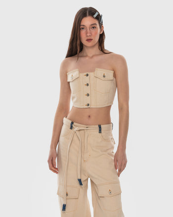 Buy Facing Denim Jeans – Bottoms by Ksenia Schnaider | Ethical & Sustainable Fashion
