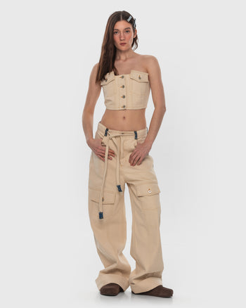 Buy Facing Denim Top – Tops by Ksenia Schnaider | Ethical & Sustainable Fashion