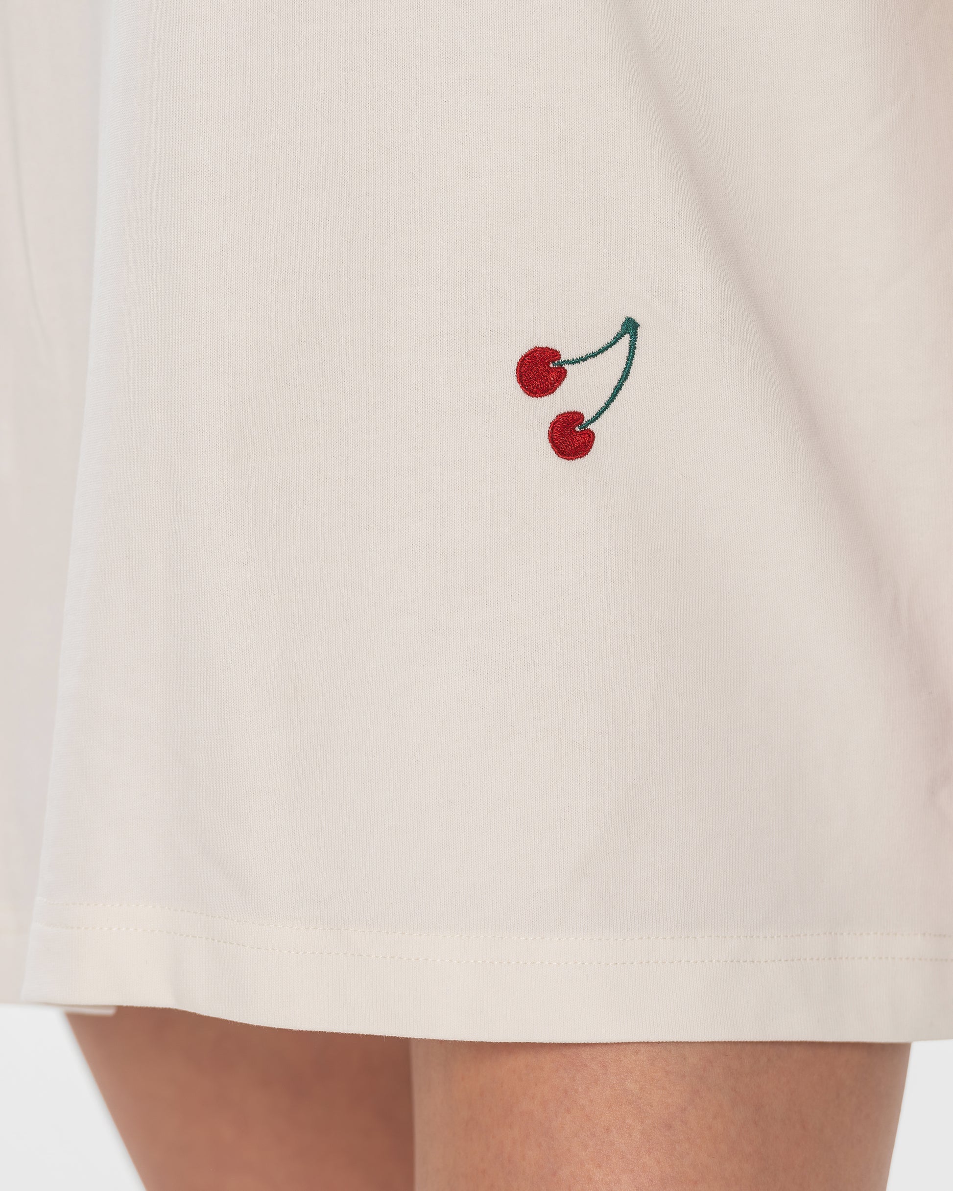 Buy T-Shirt with Embroidered Cherry – Tops by Ksenia Schnaider | Ethical & Sustainable Fashion