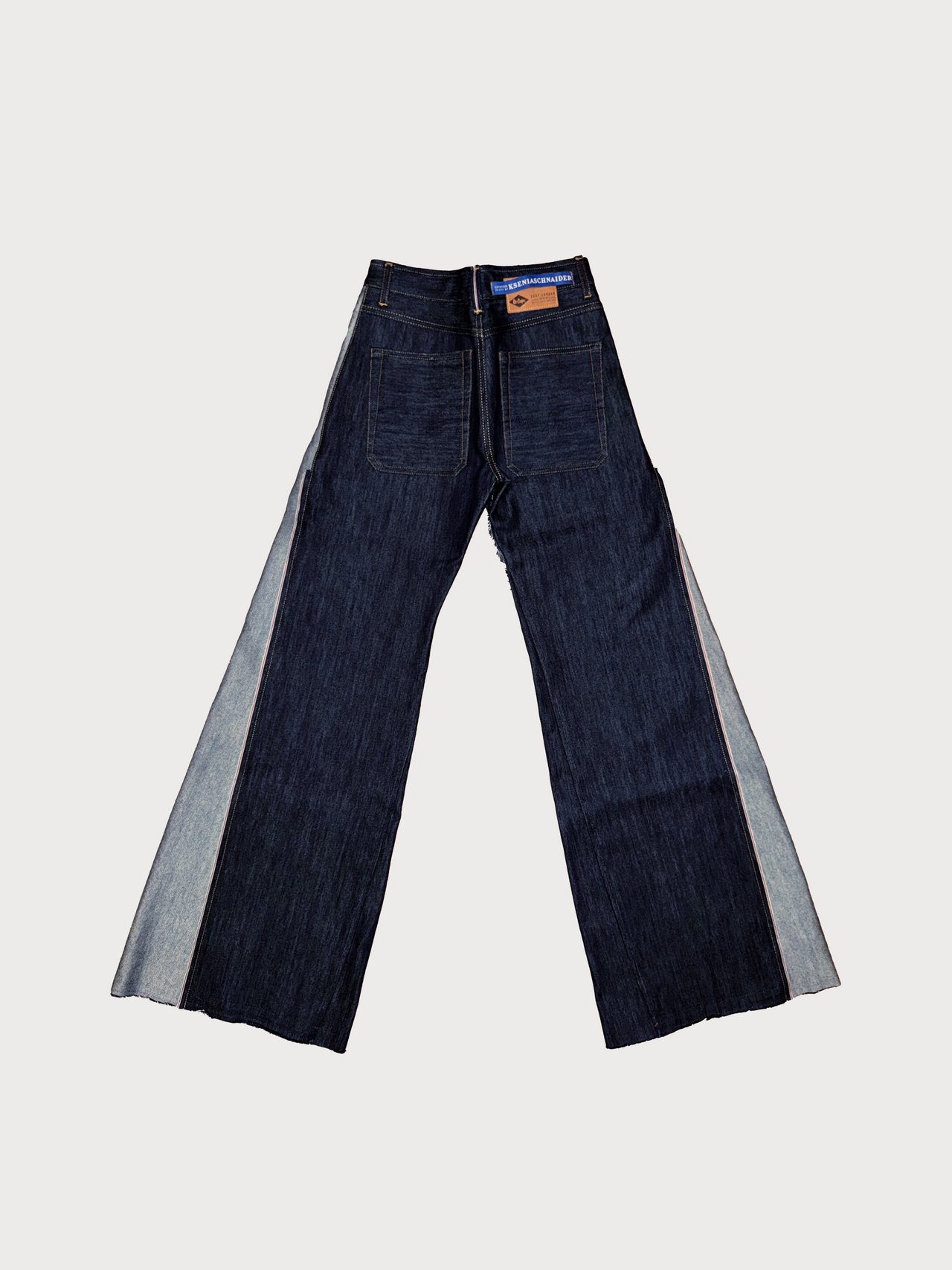 Buy Reworked Wide Leg Jeans – Bottoms by Ksenia Schnaider | Ethical & Sustainable Fashion