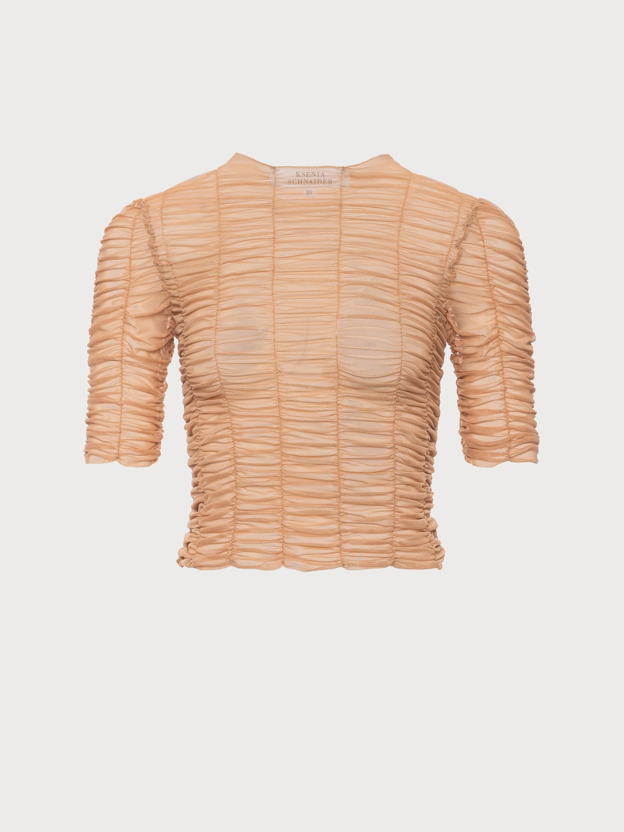 Buy Mesh Drape Crop Top – Tops by Ksenia Schnaider | Ethical & Sustainable Fashion