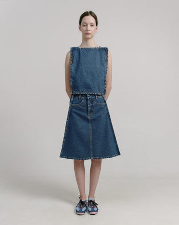 Buy Midi Trapeze Skirt – by Ksenia Schnaider | Ethical & Sustainable Fashion