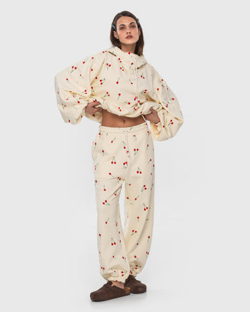 Buy Hoodie with Embroidered Cherries – Tops by Ksenia Schnaider | Ethical & Sustainable Fashion