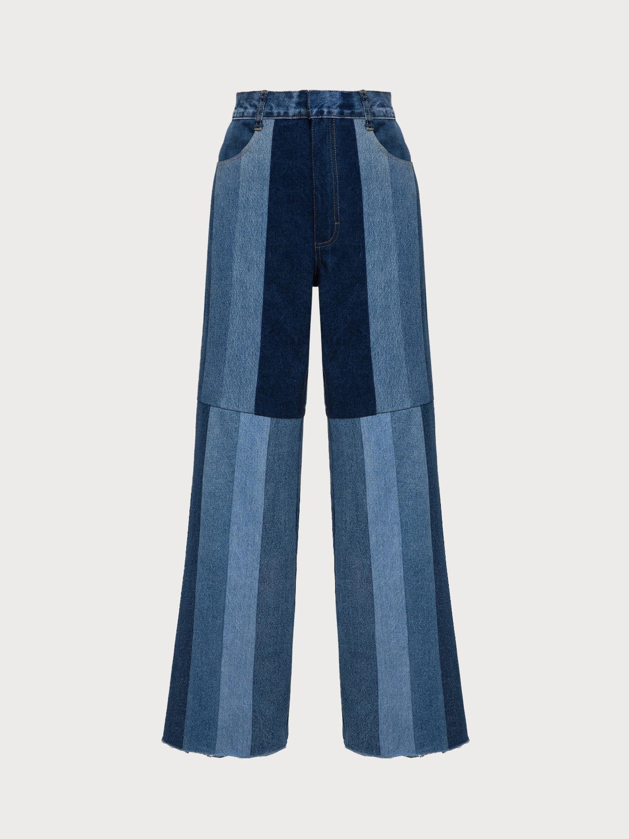 Buy Men's Reworked Striped Flared Jeans – Bottoms by Ksenia Schnaider | Ethical & Sustainable Fashion