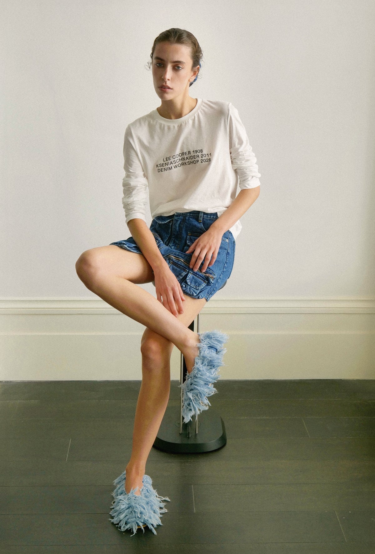 Buy Multipocket Utility Denim Mini Skirt – Bottoms by Ksenia Schnaider | Ethical & Sustainable Fashion