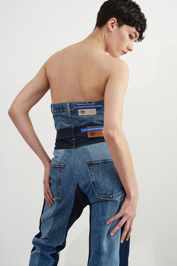 Buy Ex-Jeans Top on Zipper – Tops by Ksenia Schnaider | Ethical & Sustainable Fashion
