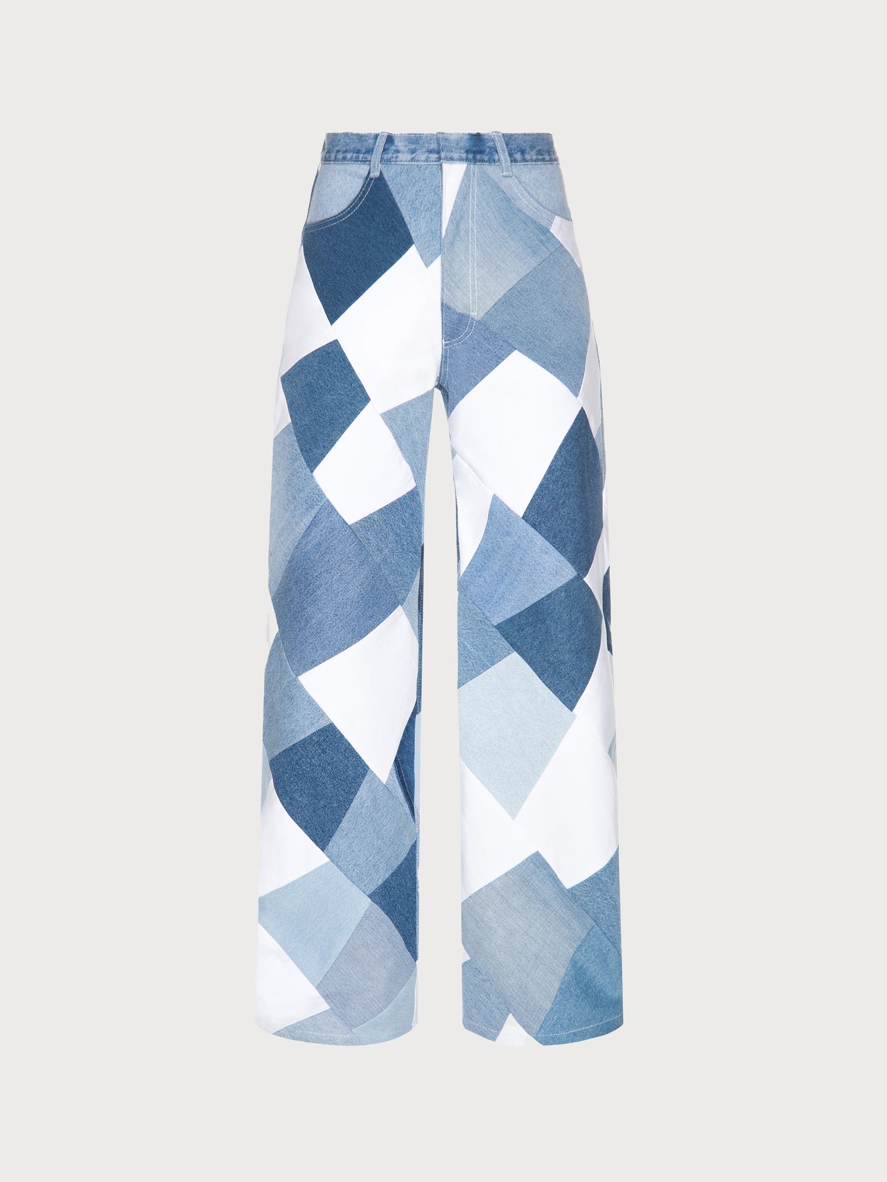 Buy Patchwork Wide Jeans – Bottoms by Ksenia Schnaider | Ethical & Sustainable Fashion