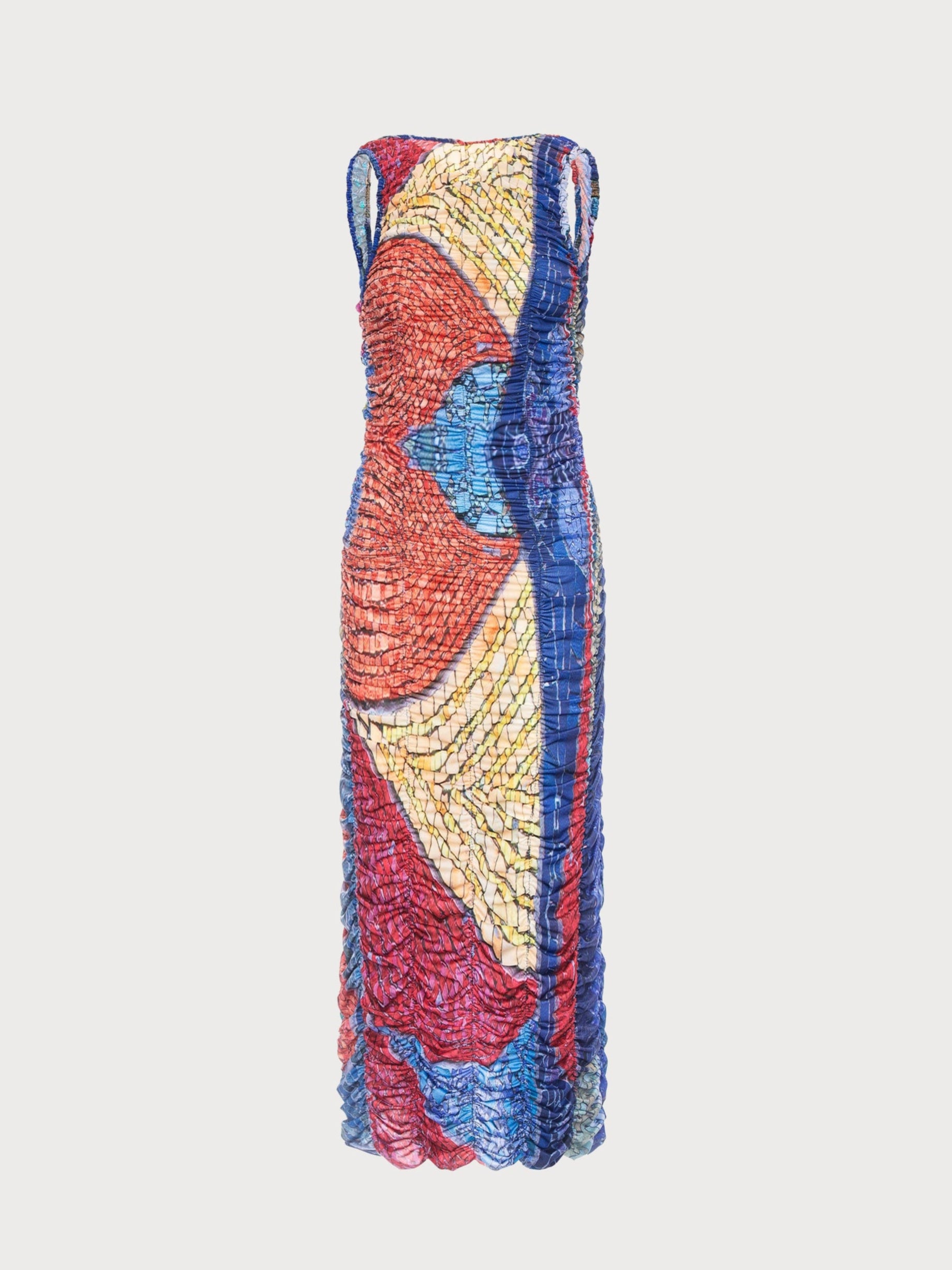 Buy Draped Mosaic Mesh Sleeveless Maxi Dress – Dresses by Ksenia Schnaider | Ethical & Sustainable Fashion