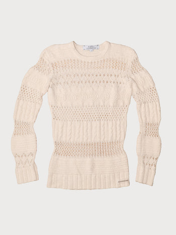 Buy Crochet Cotton Sweater – Tops by Ksenia Schnaider | Ethical & Sustainable Fashion