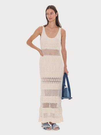 Buy Crochet Sleeveless Maxi Dress – Dresses by Ksenia Schnaider | Ethical & Sustainable Fashion