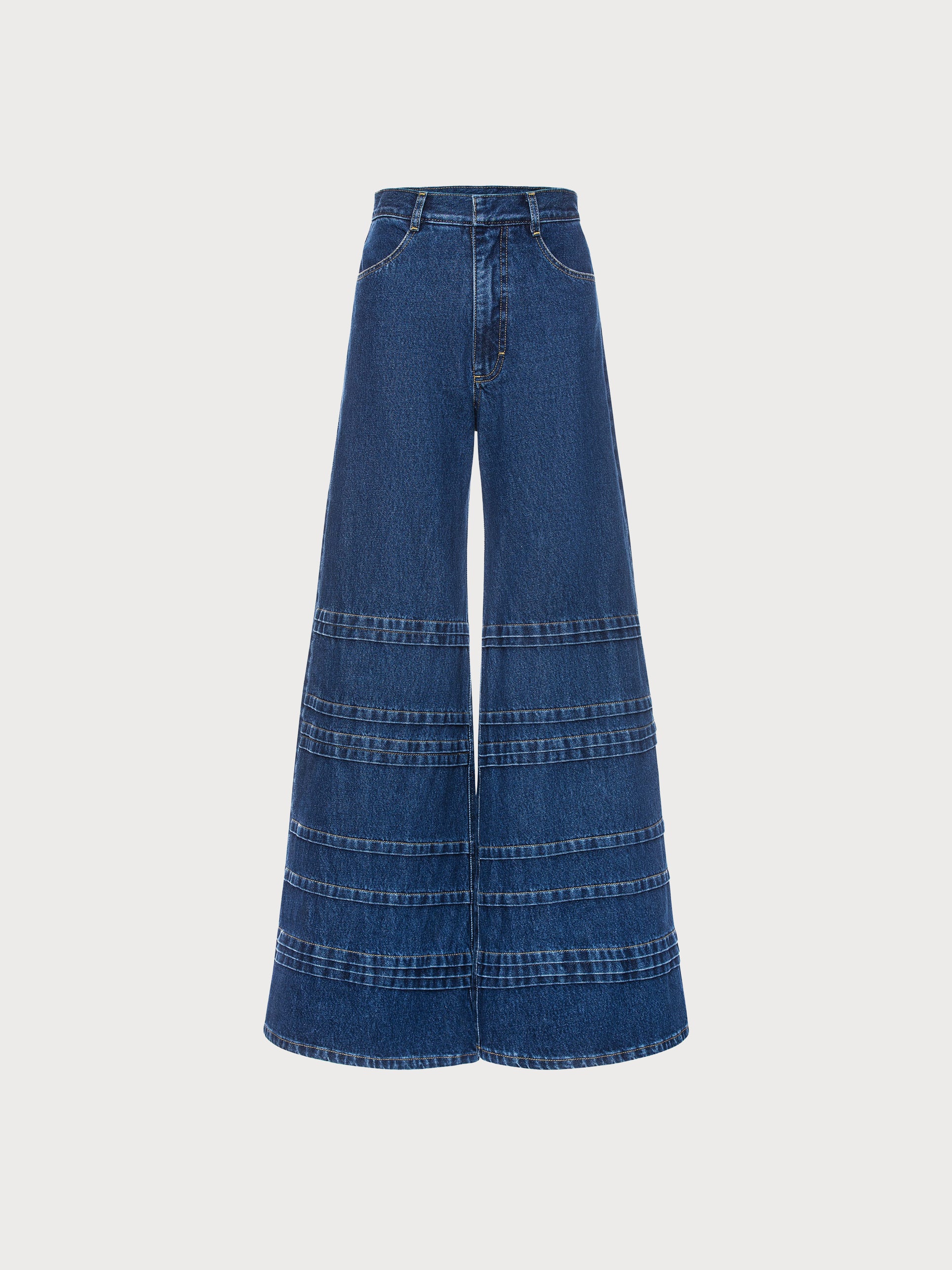 Buy Ladder Quilted Cone Jeans – Bottoms by Ksenia Schnaider | Ethical & Sustainable Fashion