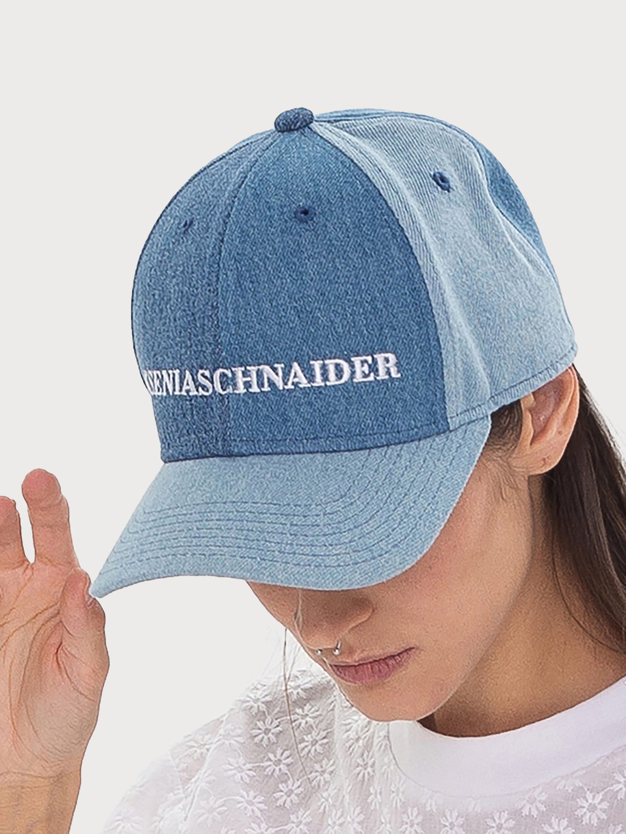 Buy Reworked Denim Cap – Accessories by Ksenia Schnaider | Ethical & Sustainable Fashion
