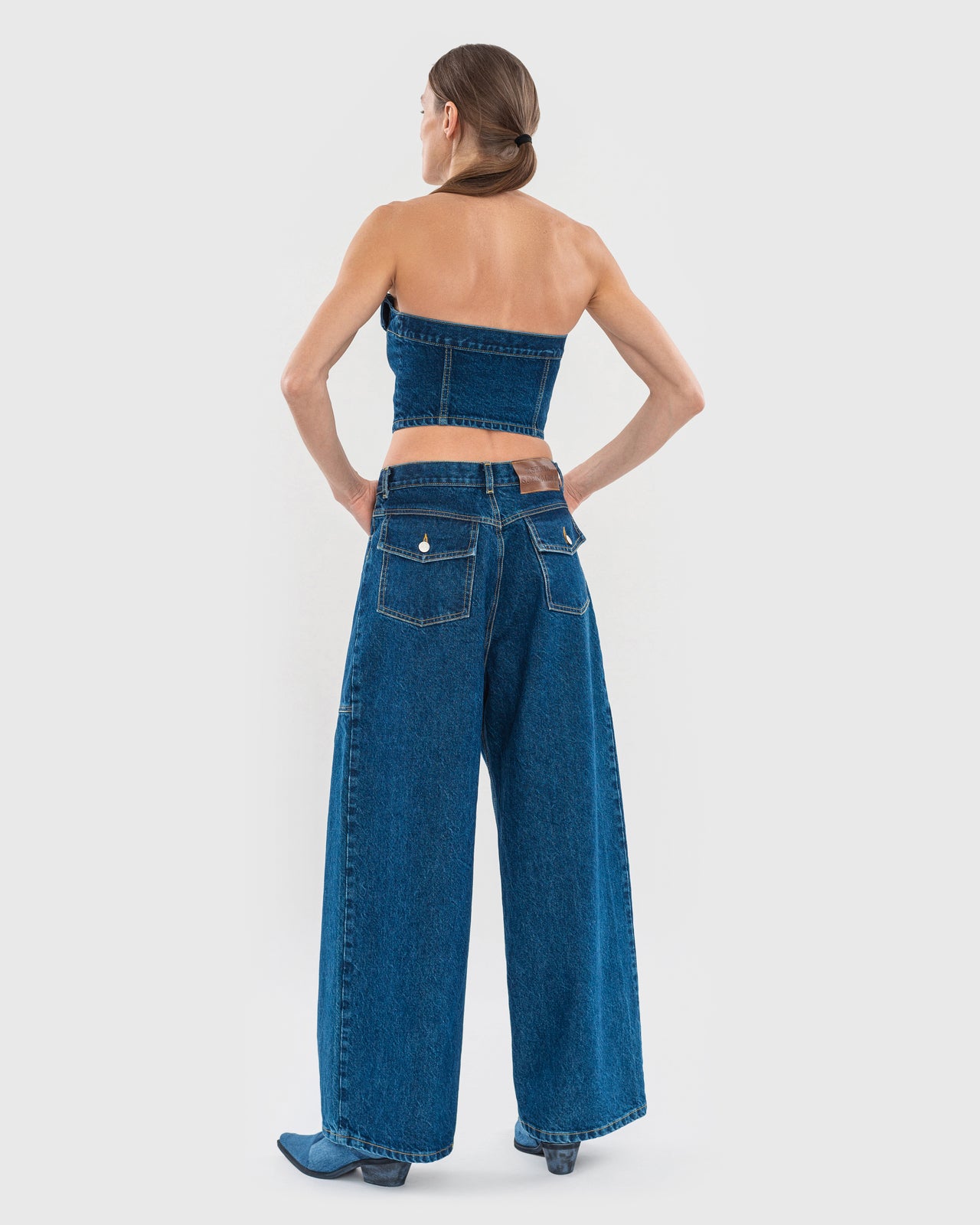 Buy Facing Denim Top – Tops by Ksenia Schnaider | Ethical & Sustainable Fashion