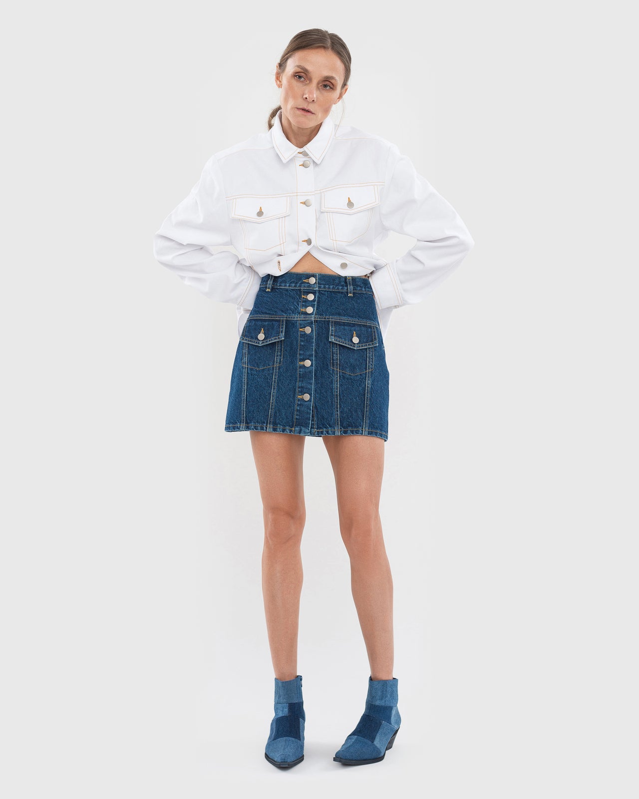 Міні-спідниця Facing Denim