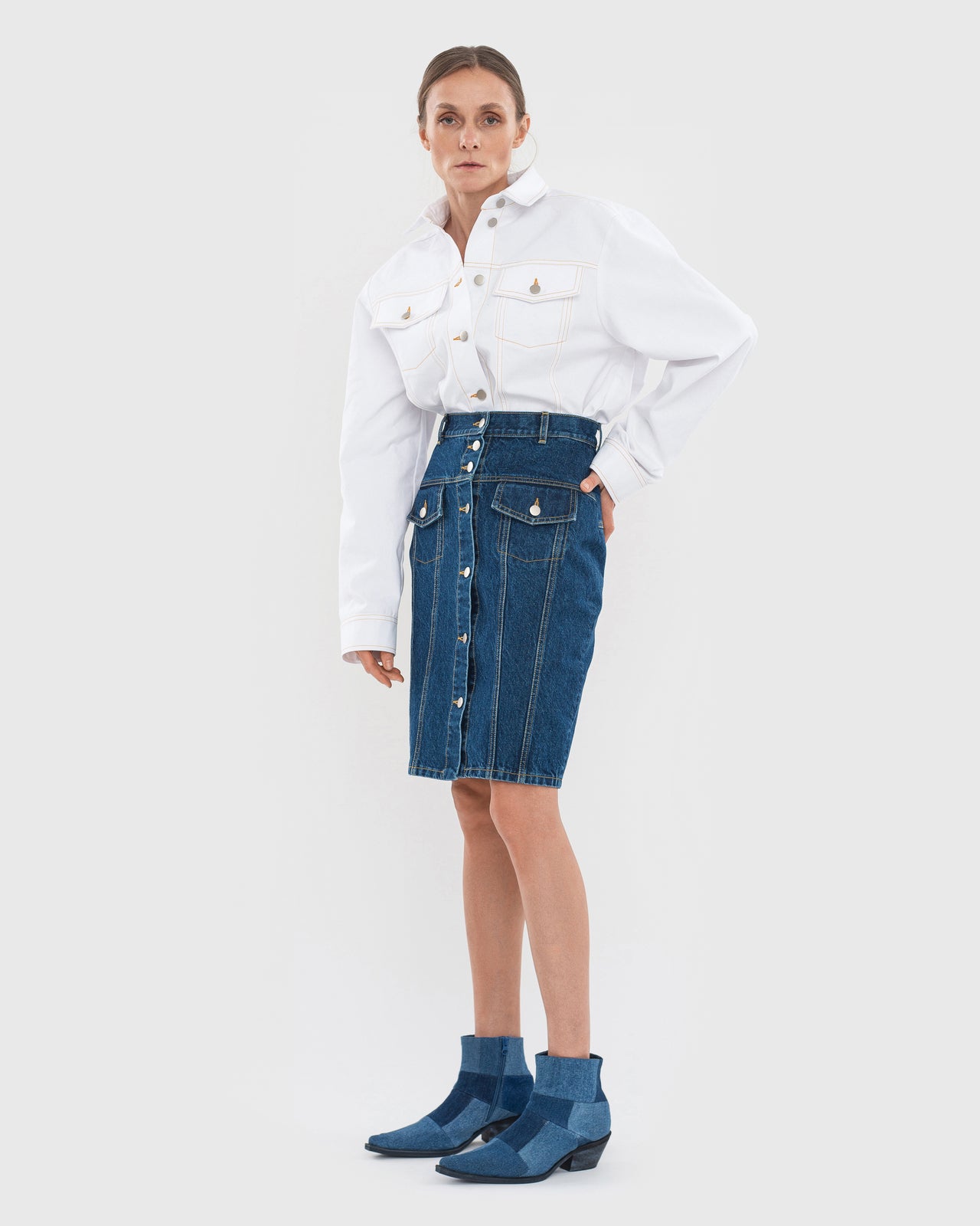 Міді-спідниця Facing Denim