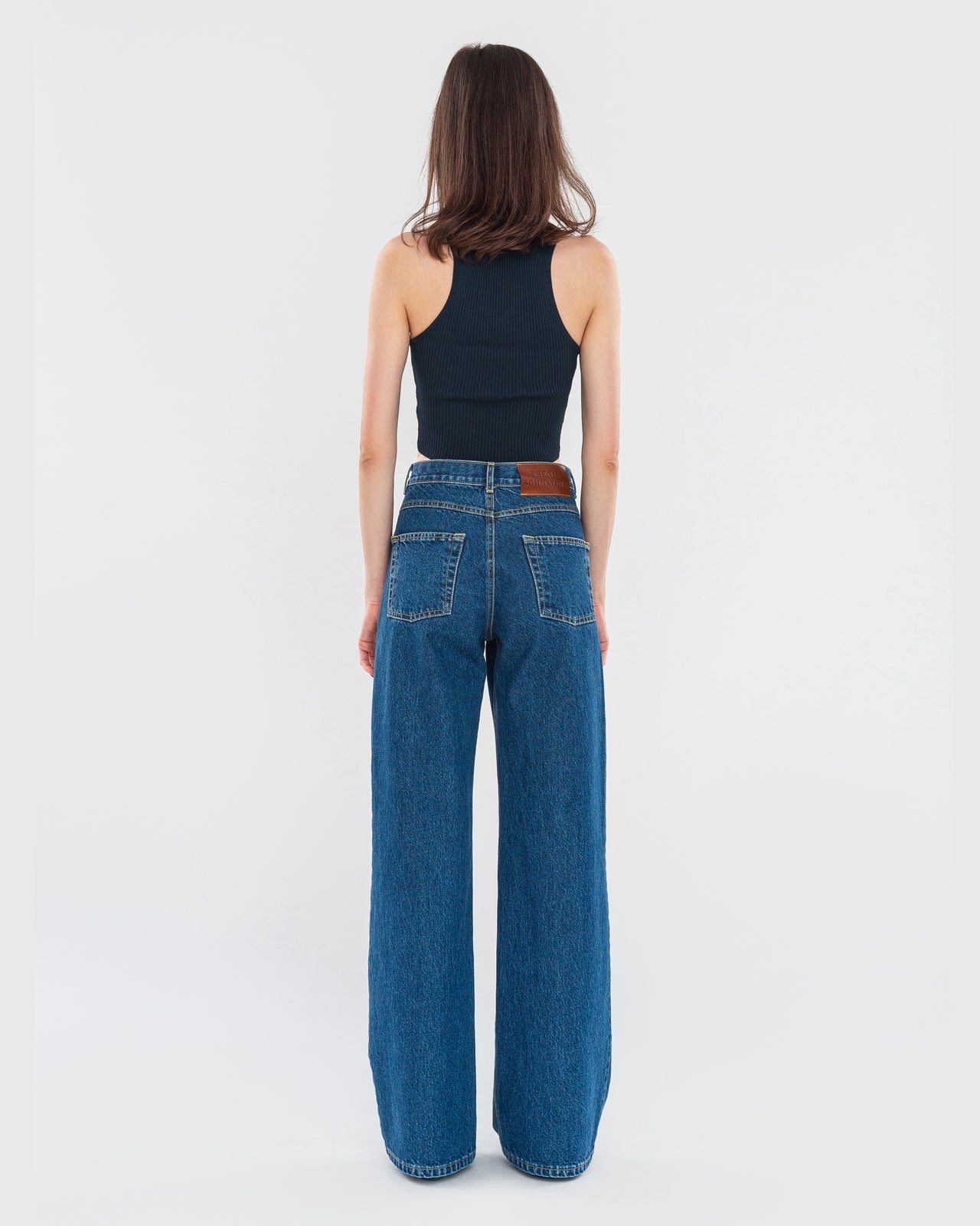 Buy Double Face Jeans – Bottoms by Ksenia Schnaider | Ethical & Sustainable Fashion