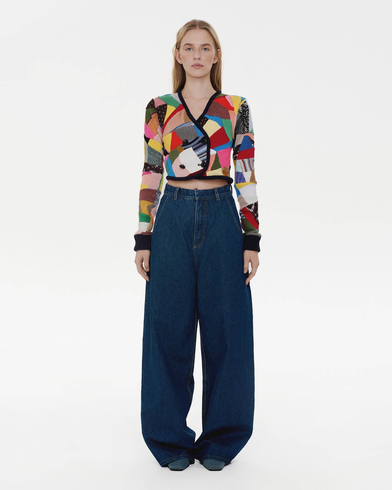 Buy 90's Patchwork Cardigan – Tops by Ksenia Schnaider | Ethical & Sustainable Fashion